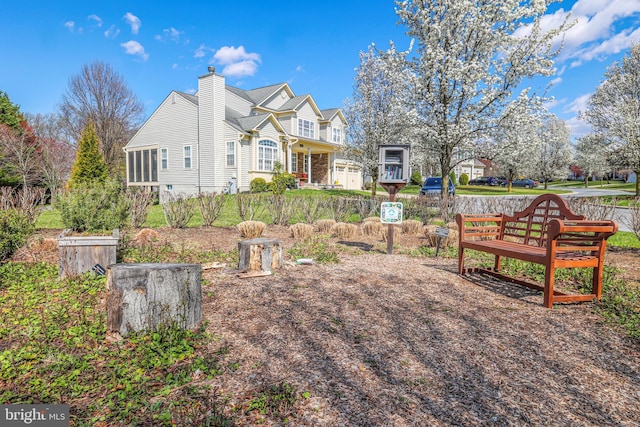 8507 Young Rivers Ct Unit 22, Laurel, MD 20723 - back of house with a chimney