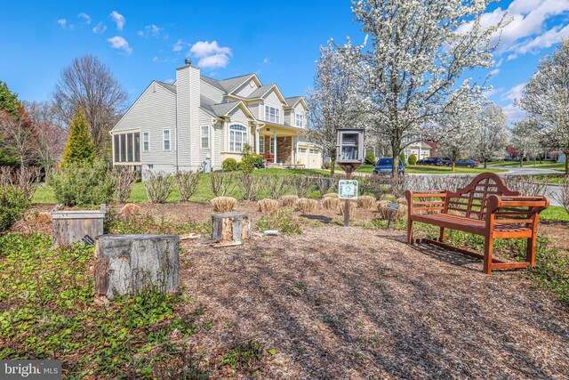 8507 Young Rivers Ct Unit 22, Laurel, MD 20723 - back of house with a chimney