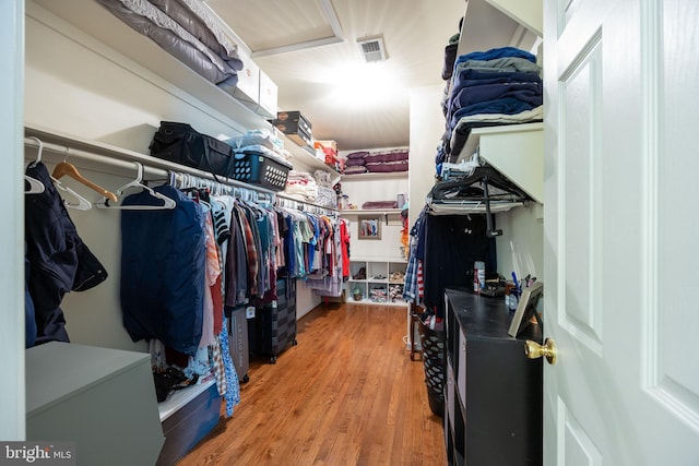 350 Rotterham Dr, Hedgesville, WV 25427 - walk in closet featuring visible vents and wood finished floors