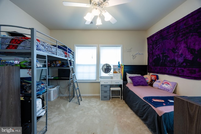 350 Rotterham Dr, Hedgesville, WV 25427 - carpeted bedroom featuring a ceiling fan and baseboards