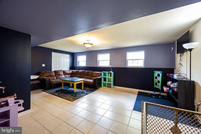 350 Rotterham Dr, Hedgesville, WV 25427 - living area with tile patterned flooring and baseboards