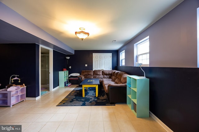 350 Rotterham Dr, Hedgesville, WV 25427 - living room with visible vents and tile patterned flooring