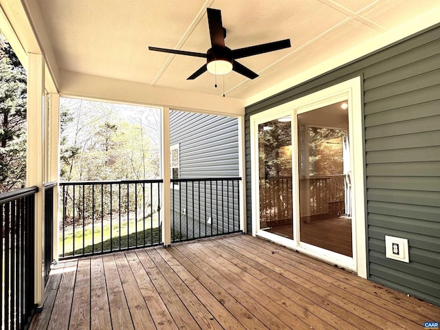 276 Rustling Oaks Way, Ruckersville, VA 22968 - wooden terrace featuring ceiling fan