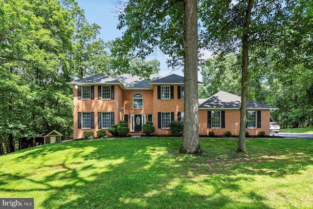 4 Brian Daniel Ct, Reisterstown, MD 21136 - colonial house with a front yard and brick siding