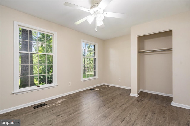 4 Brian Daniel Ct, Reisterstown, MD 21136 - unfurnished bedroom featuring wood finished floors, a closet, and a ceiling fan