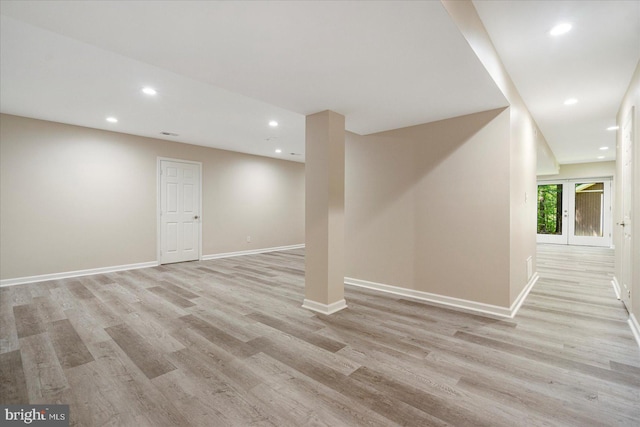 4 Brian Daniel Ct, Reisterstown, MD 21136 - below grade area with light wood finished floors and recessed lighting