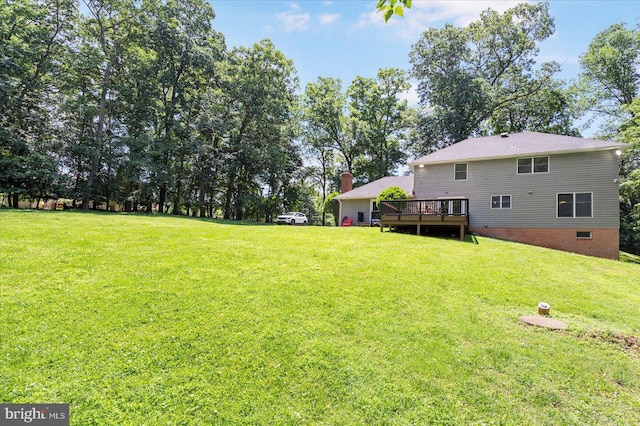 4 Brian Daniel Ct, Reisterstown, MD 21136 - view of grassy yard featuring a wooden deck