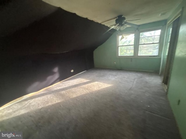 22 Trebing Ct, Willingboro, NJ 08046 - bonus room featuring lofted ceiling, carpet flooring, and a ceiling fan