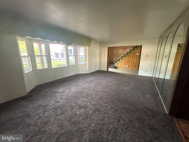 22 Trebing Ct, Willingboro, NJ 08046 - unfurnished living room with carpet flooring and stairway