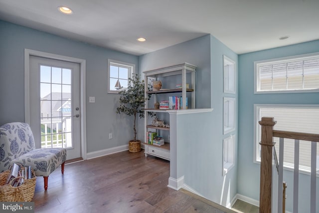 11520 Maull Rd Unit S-183, Lewes, DE 19958 - living area with recessed lighting, baseboards, and dark wood finished floors