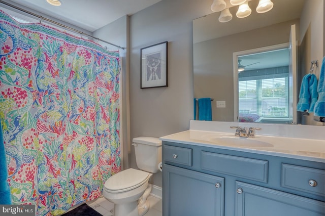 11520 Maull Rd Unit S-183, Lewes, DE 19958 - bathroom featuring toilet, tile patterned floors, a shower with shower curtain, and vanity