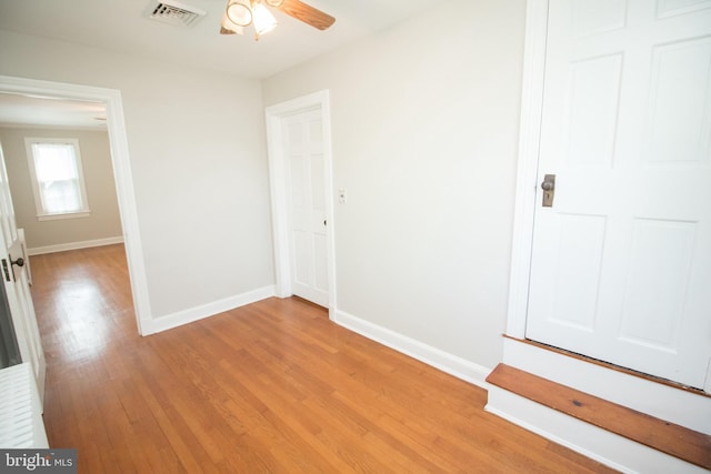 23075 Hollywood Rd, Leonardtown, MD 20650 - interior space with baseboards, light wood-style flooring, and visible vents