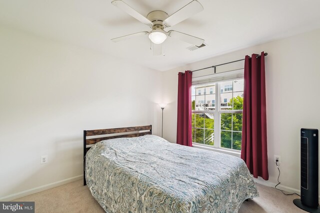 17365 Tedler Cir, Round Hill, VA 20141 - bedroom with carpet, baseboards, and ceiling fan