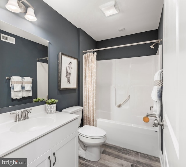 204 Baldy Ln Cayot, Unit Cayot, Middletown, DE 19709 - bathroom with wood finished floors, vanity, shower / bath combination with curtain, and toilet