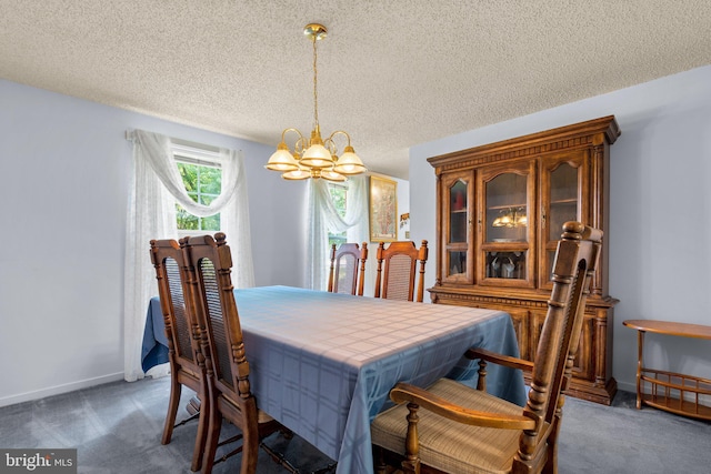 12916 New Hampshire Ave, Silver Spring, MD 20904 - carpeted dining room featuring a chandelier and a textured ceiling