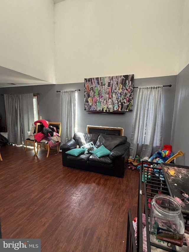 3301 Windermere Dr, Bushkill, PA 18324 - bedroom with a high ceiling and wood finished floors