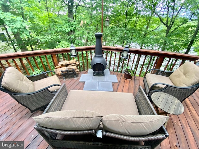 view of wooden terrace