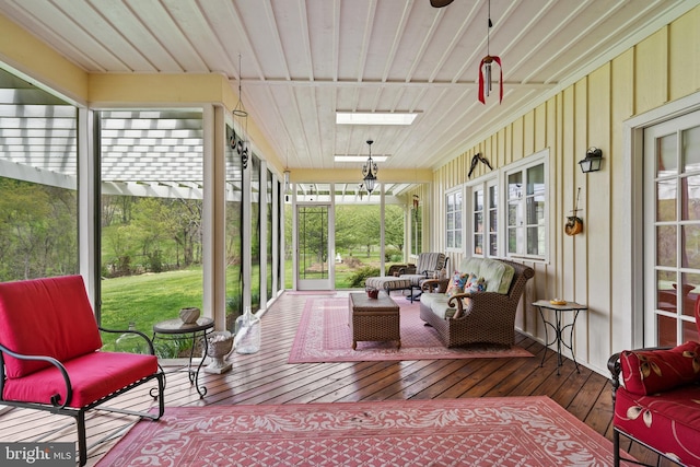 474 Gid Brown Hollow Rd, Washington, VA 22747 - sunroom / solarium featuring ceiling fan and an outdoor hangout area