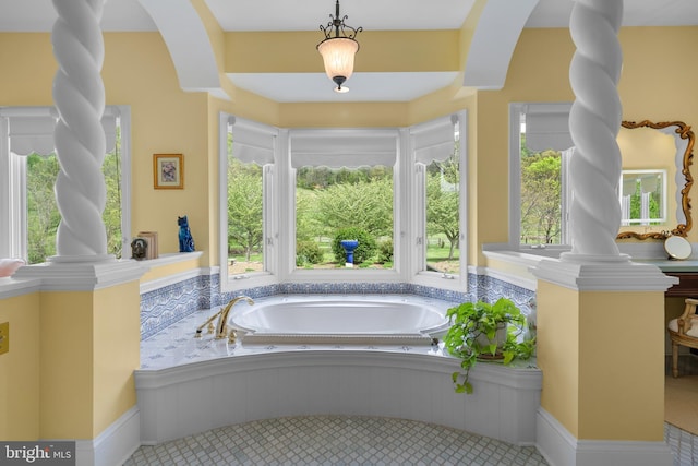 474 Gid Brown Hollow Rd, Washington, VA 22747 - full bath with a garden tub and ornate columns