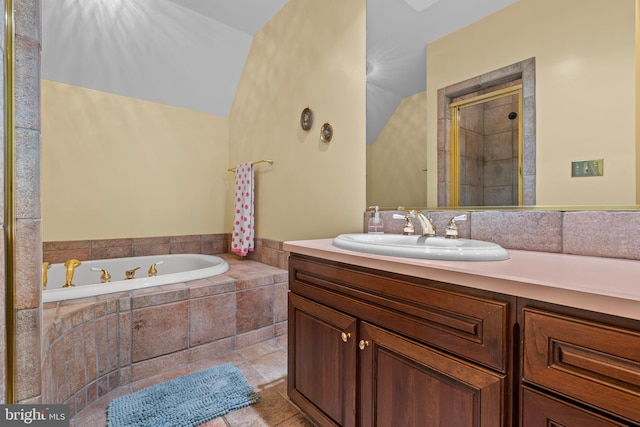 474 Gid Brown Hollow Rd, Washington, VA 22747 - bathroom with a bath, a tile shower, and vanity