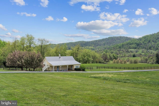 474 Gid Brown Hollow Rd, Washington, VA 22747 - view of mountain backdrop with a forest, rural landscape, and a pastoral area