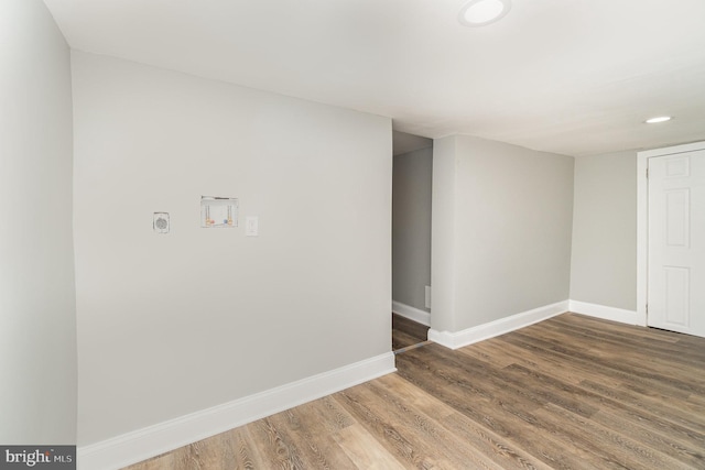 5300 Bino Rd, Greencastle, PA 17225 - below grade area with wood finished floors, baseboards, and recessed lighting
