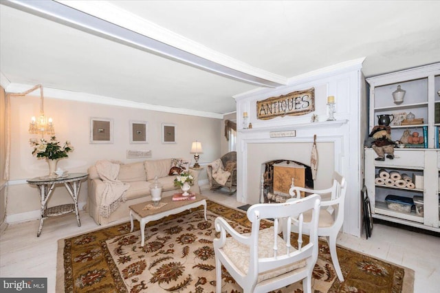 15539 Liberty Rd, Mount Airy, MD 21771 - living room with electric panel and crown molding
