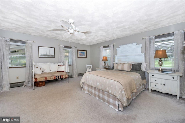 15539 Liberty Rd, Mount Airy, MD 21771 - bedroom featuring a textured ceiling, ceiling fan, and light carpet