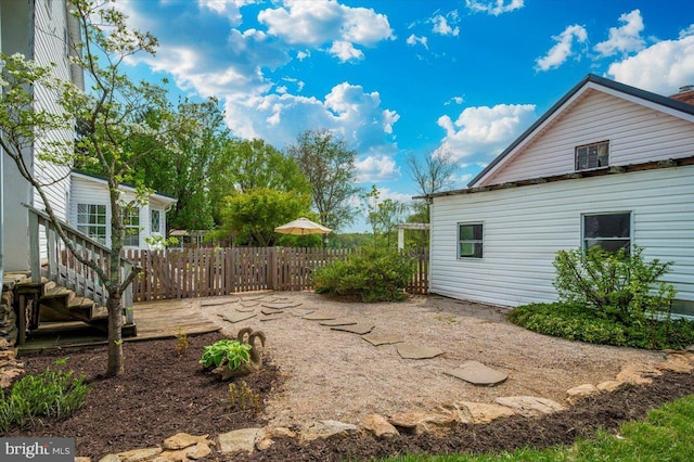 15539 Liberty Rd, Mount Airy, MD 21771 - view of yard featuring a wooden deck and fence