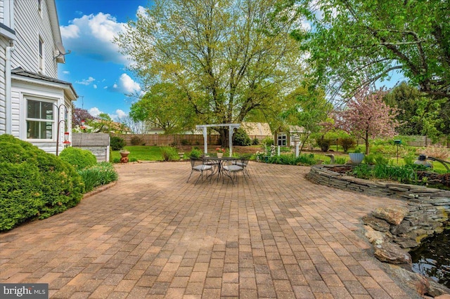 15539 Liberty Rd, Mount Airy, MD 21771 - view of patio with outdoor dining area and fence