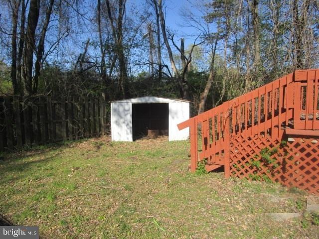 view of shed