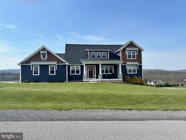 219 Pepper Ridge Dr, Spring Mills, PA 16875 - view of front of home with fence, covered porch, and a front yard