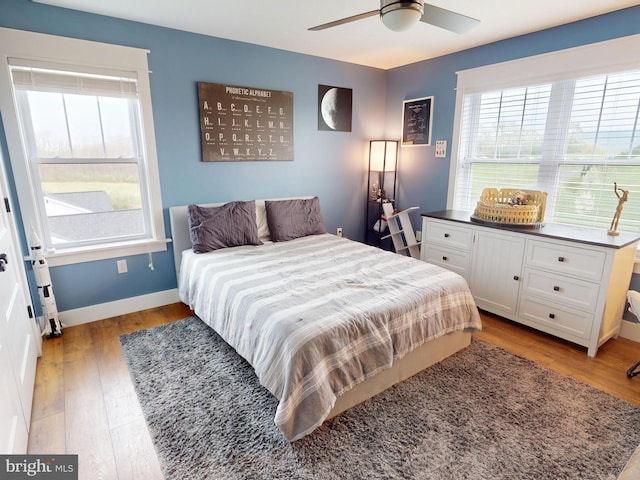 219 Pepper Ridge Dr, Spring Mills, PA 16875 - bedroom featuring light wood-type flooring, a ceiling fan, and baseboards