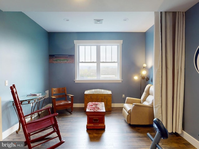 219 Pepper Ridge Dr, Spring Mills, PA 16875 - living area featuring wood finished floors, visible vents, and baseboards