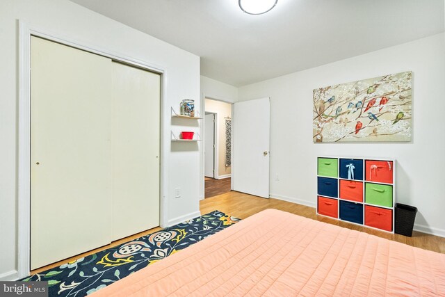 33 Fern Ct, Front Royal, VA 22630 - bedroom with wood finished floors, a closet, and baseboards