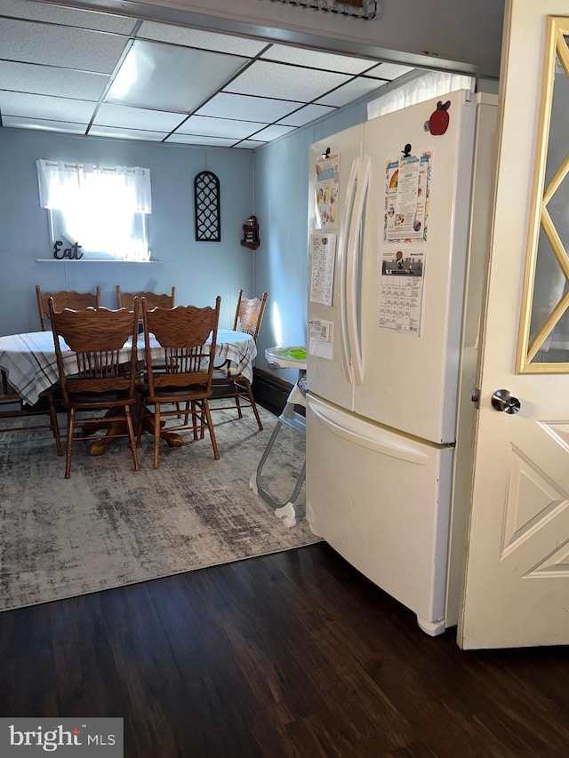 451 Main St, Ashland, PA 17921 - dining space featuring dark wood-style floors and a paneled ceiling