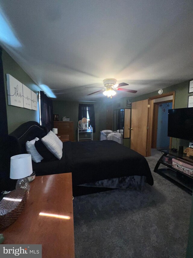 451 Main St, Ashland, PA 17921 - carpeted bedroom featuring a ceiling fan