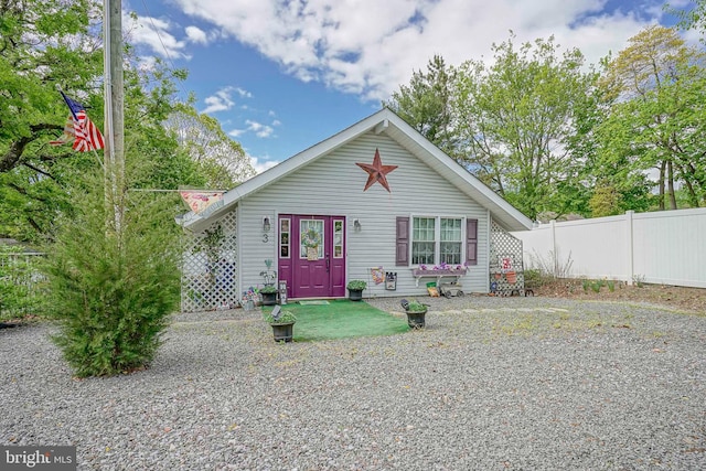 bungalow with fence