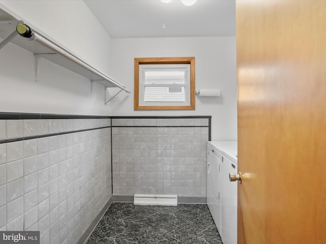 11416 Kline Dr NW, Cumberland, MD 21502 - walk in closet with independent washer and dryer and baseboard heating
