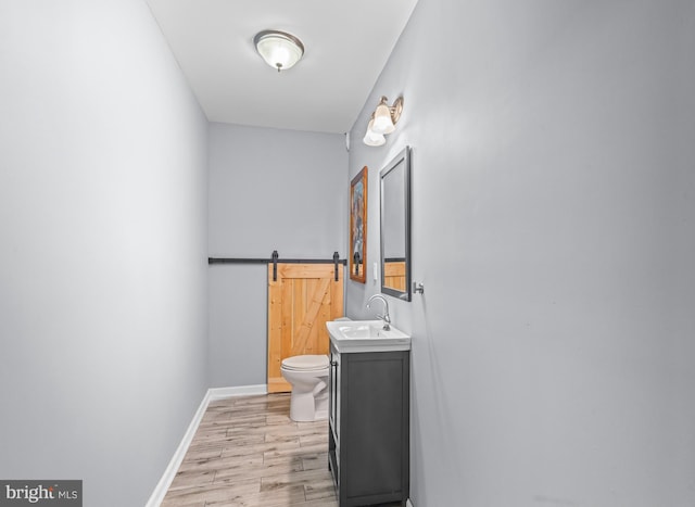 137 E Holly, Haddon Township, NJ 08107 - half bathroom featuring toilet, wood finished floors, vanity, and baseboards