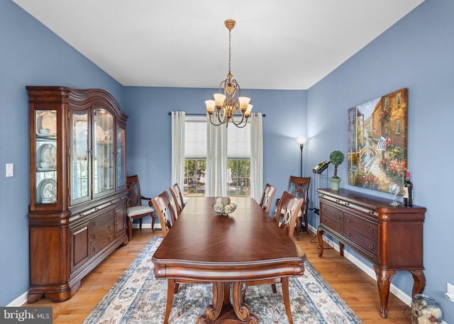 137 E Holly, Haddon Township, NJ 08107 - dining space with a chandelier, light wood-type flooring, and baseboards