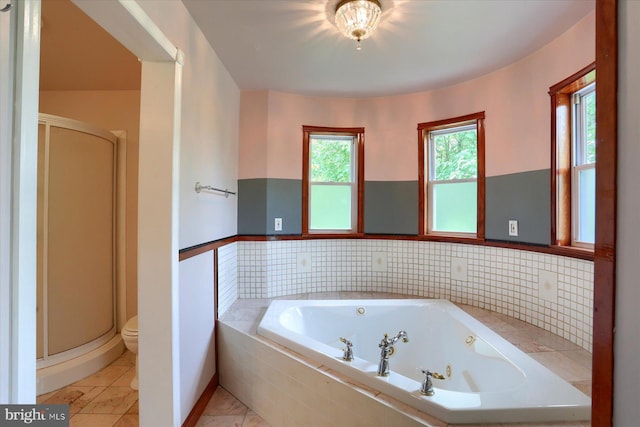 7395 Jonestown Rd, Harrisburg, PA 17112 - full bath featuring toilet, a tub with jets, and a stall shower