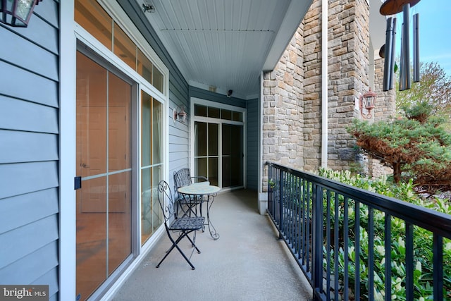 view of balcony