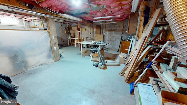 view of basement