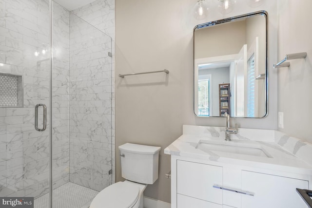 2600 3rd St N, Arlington, VA 22201 - full bathroom featuring toilet, a shower stall, and vanity