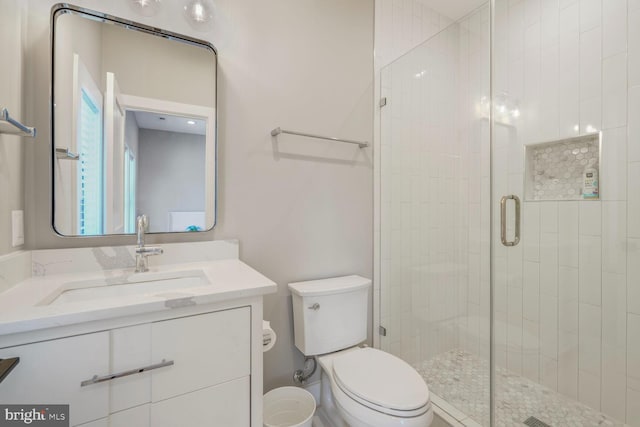 2600 3rd St N, Arlington, VA 22201 - bathroom with vanity, a stall shower, and toilet