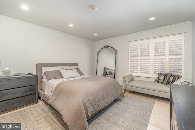 1222 Brian Ln, Hanover, PA 17331 - bedroom featuring crown molding, light wood-style floors, and recessed lighting