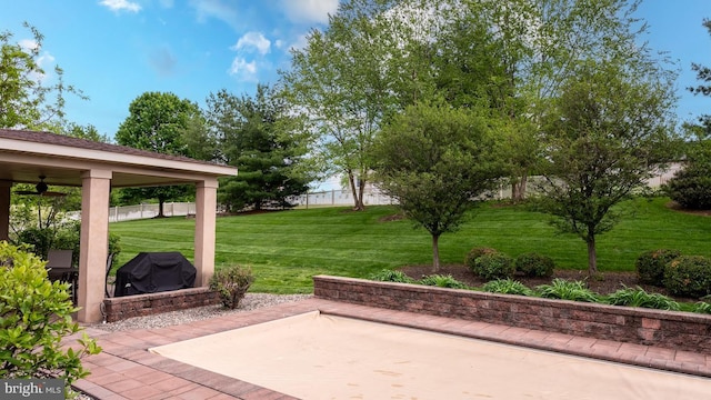 1222 Brian Ln, Hanover, PA 17331 - view of patio / terrace with a grill and ceiling fan