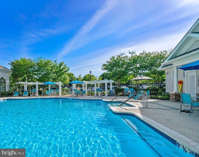 20620 Hope Spring Ter Unit 206, Ashburn, VA 20147 - community pool featuring a pergola and a patio