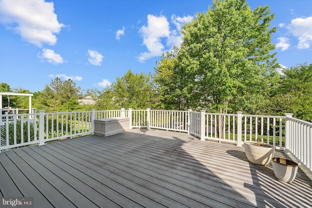 view of wooden terrace